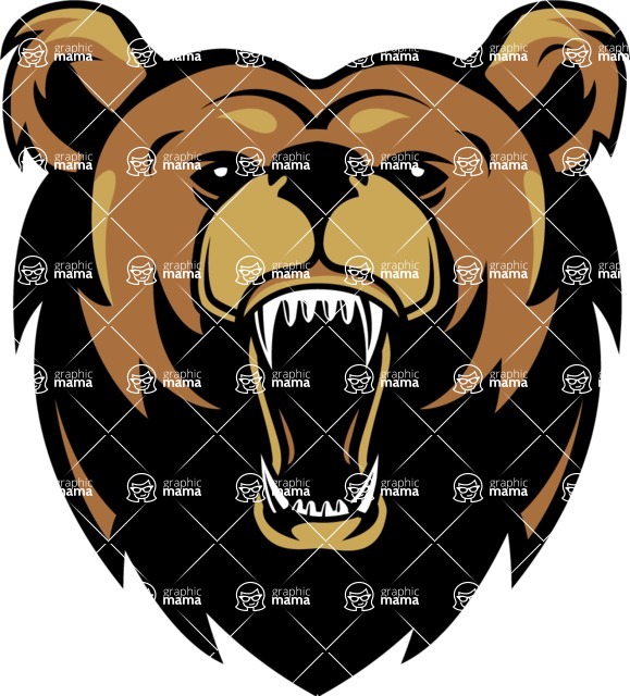 Vector Mascot Collection - Bear Head Mascot Design